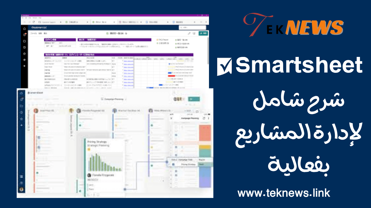 Smartsheet شرح شامل لإدارة المشاريع بفعالية