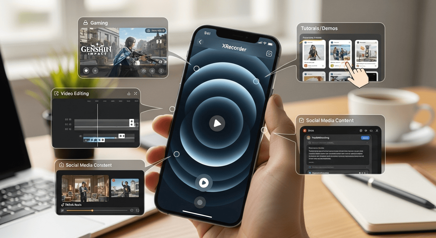 استخدامات عملية لتسجيل الشاشة XRecorder