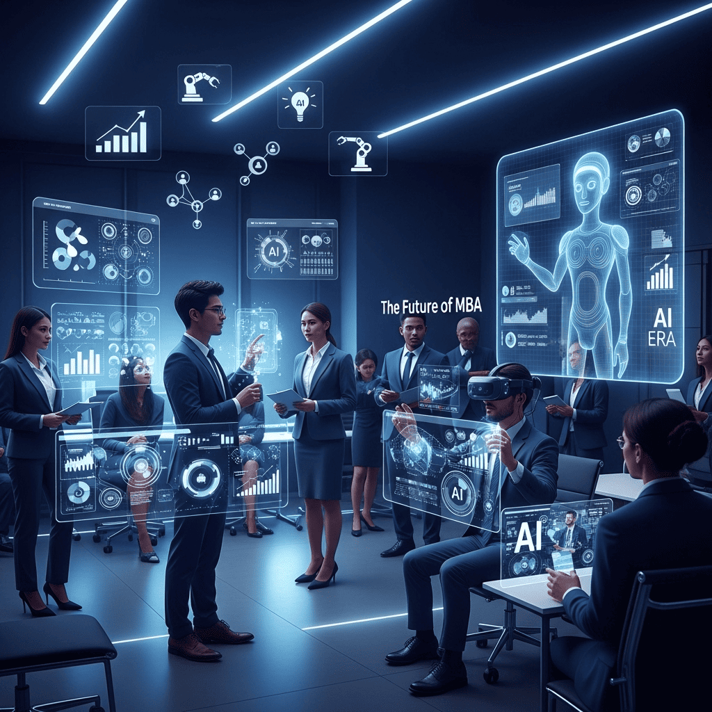 ماجستير إدارة الأعمال MBA دراسة ماجستير إدارة الأعمال برامج MBA طلاب MBA خريجو MBA شهادة MBA ماجستير إدارة الأعمال بالذكاء الاصطناعي دراسة MBA أونلاين تخصصات MBA الحديثة إدارة الأعمال العليا إدارة الابتكار والتكنولوجيا التحول الرقمي في MBA فرص عمل خريجي MBA طالب MBA يدرس خريج ماجستير إدارة الأعمال دراسة الأعمال العليا تعلم التحليل الاستراتيجي قيادة الأعمال في عصر الذكاء الاصطناعي مكتب عمل حديث MBA محاضرة إدارة الأعمال كيف يتطور محتوى برامج MBA لمواكبة الثورة التقنية مستقبل سوق العمل لخريجي MBA