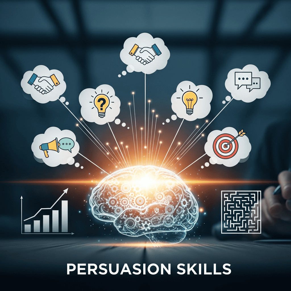 مهارات الإقناع – الإقناع الاحترافي – فن الإقناع – قوة التأثير – مهارات التواصل الفعّال – مهارات القيادة – مهارات التفاوض – بناء الثقة – التأثير الذكي – قوة الإقناع – مهارات شخصية – تطوير الذات – تحسين العلاقات – النجاح المهني