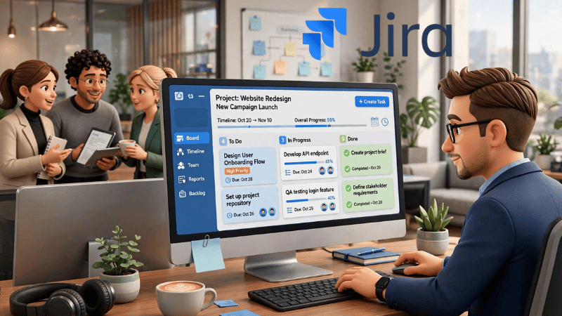 إنشاء مشروع في جيرا: دليل خطوة بخطوة للمبتدئين 2026 Jira Software, Jira Work Management, Project Key, Issue, Task, Epic, Story, Bug, Sprint, Scrum, Kanban, Workflow, Board (لوحة العمل), Backlog (قائمة المهام المتراكمة), Assignee, Team, Dashboard, Project Template, Company-managed, Team-managed